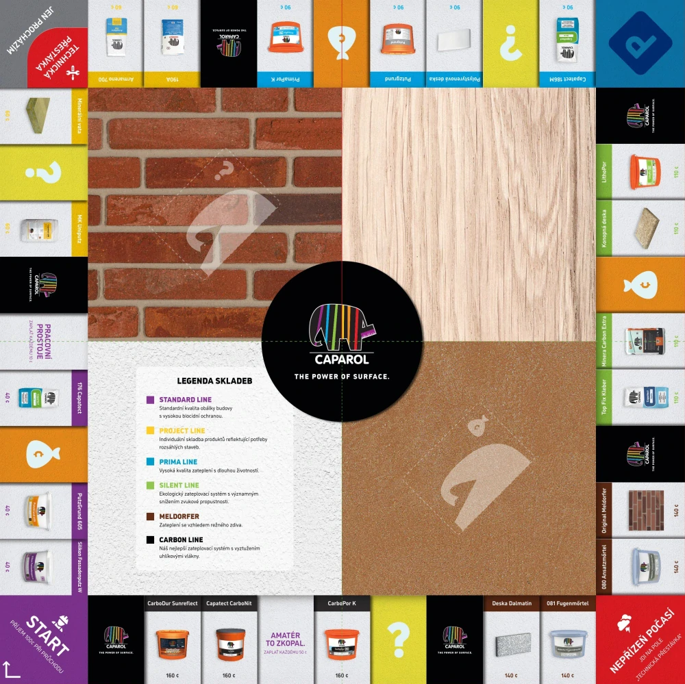 Caparoly - stolná hra